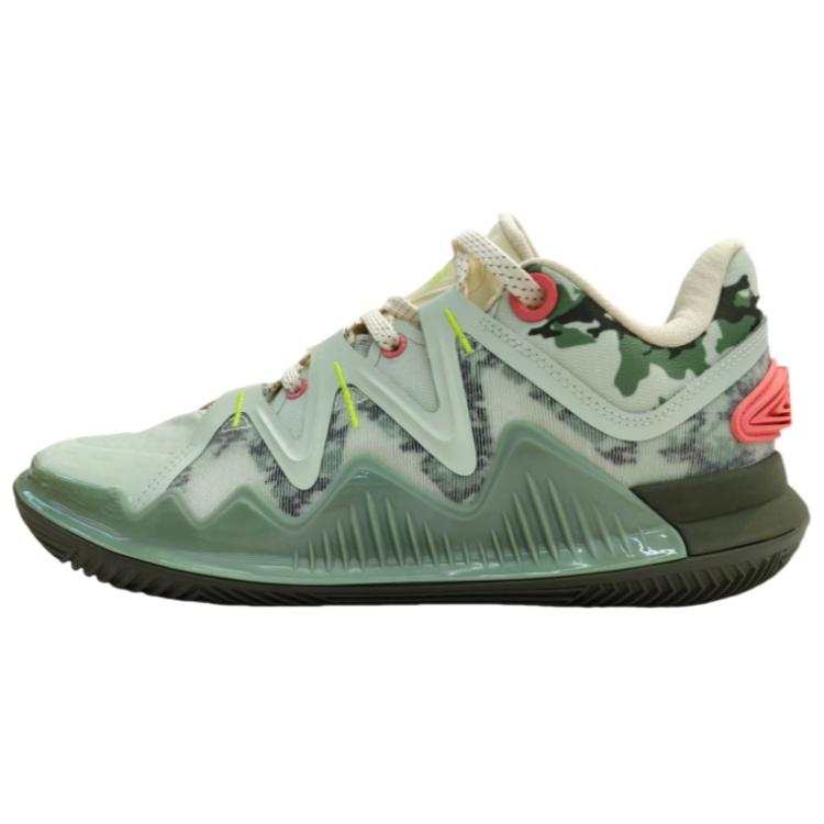 Erke Cushioning, Wear Resistant Low top Basketball Shoes Men's Green
