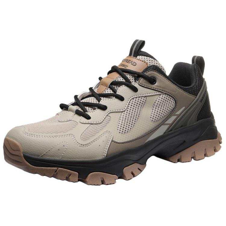 TOREAD Slip Resistant Abrasion Resistant Slip Resistant Abrasion Resistant Low top Hiking Shoes Men's Khaki Brown