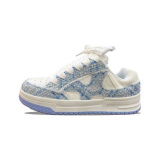 XLAIII Slip Resistant, Abrasion Resistant, Breathable Low top Canvas Shoes Unisex Aqua Cloud Blue