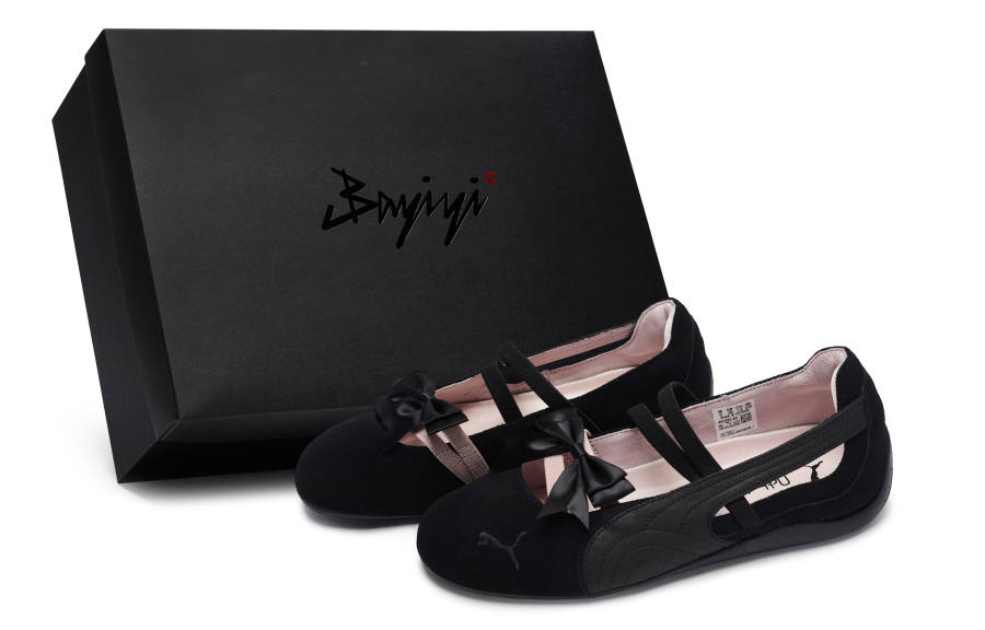 PUMA Speedcat Collection 811 Manufacturing, Black Butterfly, Special Shoe Box Low top Training Shoes Women's Black Pink