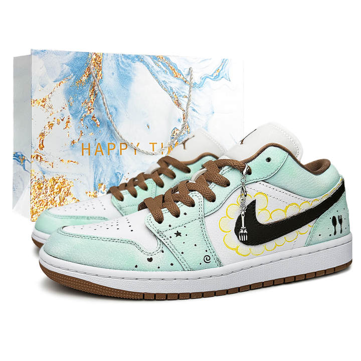 Jordan Jordan Air Jordan 1 Mint Dark Chocolate Shopping Bag Abrasion Resistant Abrasion Resistant Low top