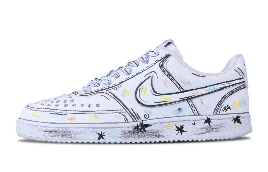 Nike Nike Court Vision 1 Imaginary Space Slip Resistant Abrasion Resistant Slip Resistant Abrasion Resistant Low top