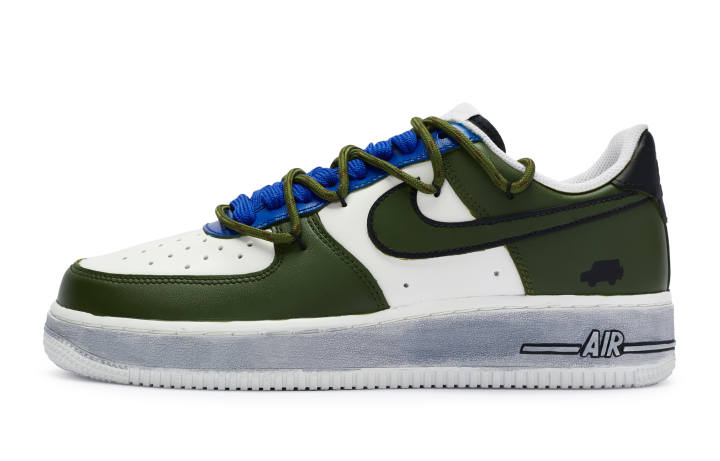 Nike Nike Air Force 1 811 Manufacturing, Army 1 Low top Skateboard Shoes GS Army Green & White