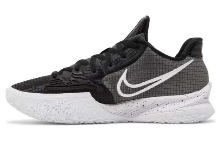 Nike Nike Kyrie Low 4 Cushioning Abrasion Resistant Cushioning, Wear Resistant Low top Basketball Shoes Men's Black White