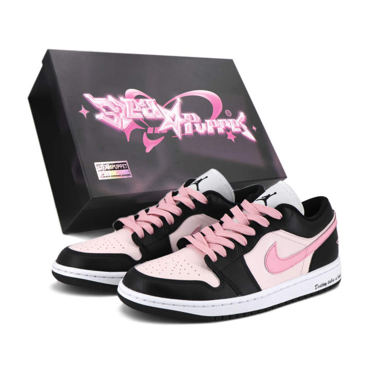Jordan Jordan Air Jordan 1 Black Pink Low top Basketball Shoes Women's Black Pink