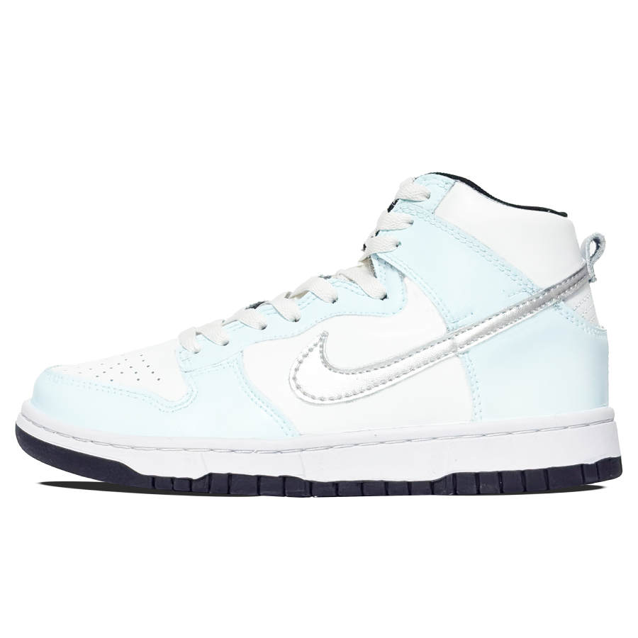 Nike Nike Dunk Abrasion Resistant High top Skateboard Shoes Unisex Blue Silver