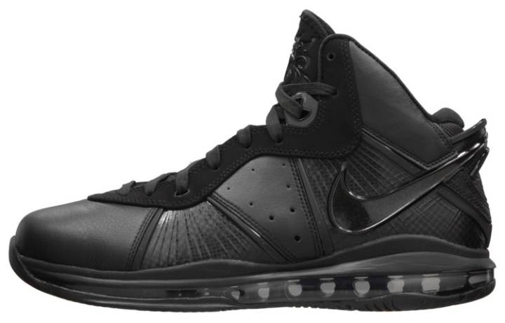 Nike Nike Lebron 8 Blackout Comfortable Mid top Basketball Shoes Men's Black