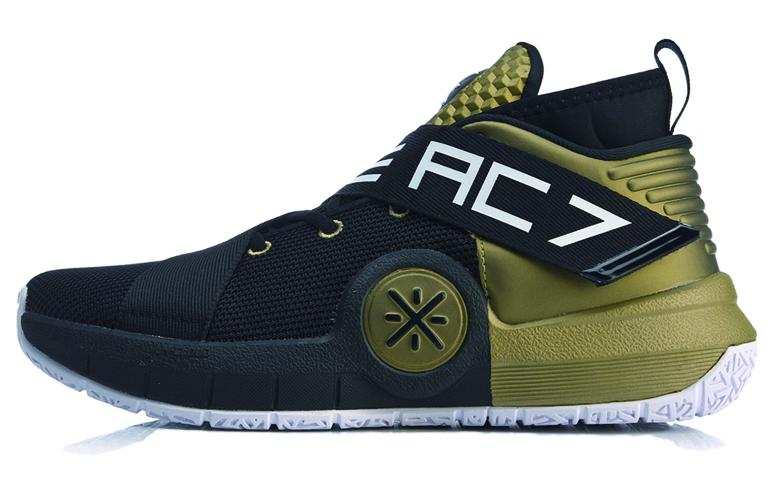 Li-Ning Li Ning All City 7 Wade Collection Non slip Lightweight Mid top Basketball Shoes Men's Black Gold