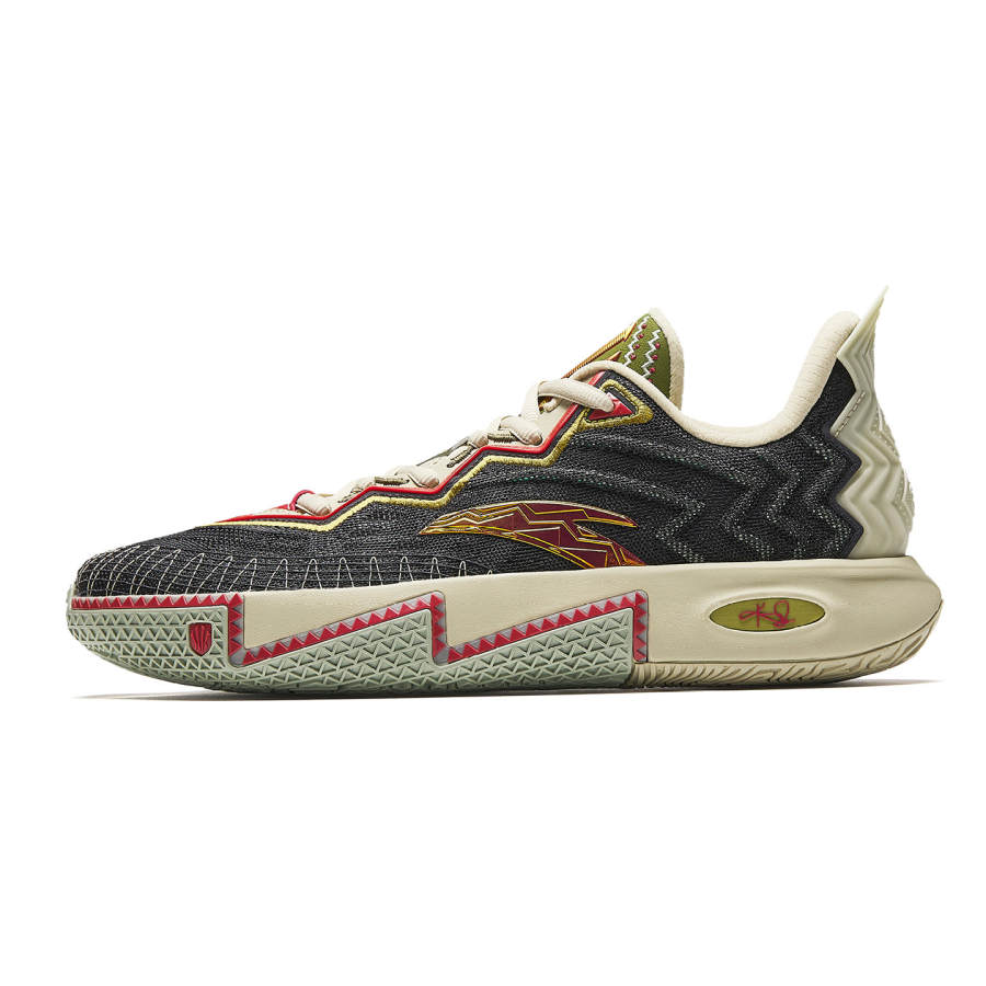 Anta KAI 2 Cushioning Abrasion Resistant Rebound Low top Midfoot Carbon Plate Basketball Shoes Men's Gray Beige