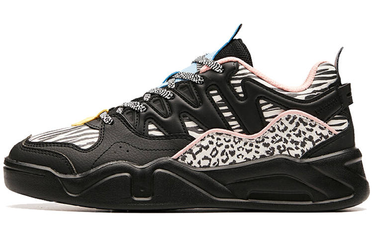 Anta Life Collection Low top Skateboard Shoes Women's Black Pink Blue