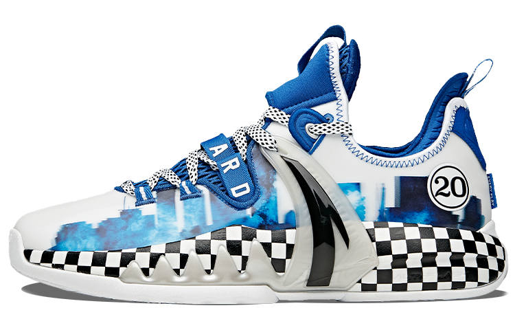 Anta GH2 Hayward Racing Low top Performance Basketball Shoes Men's White Blue
