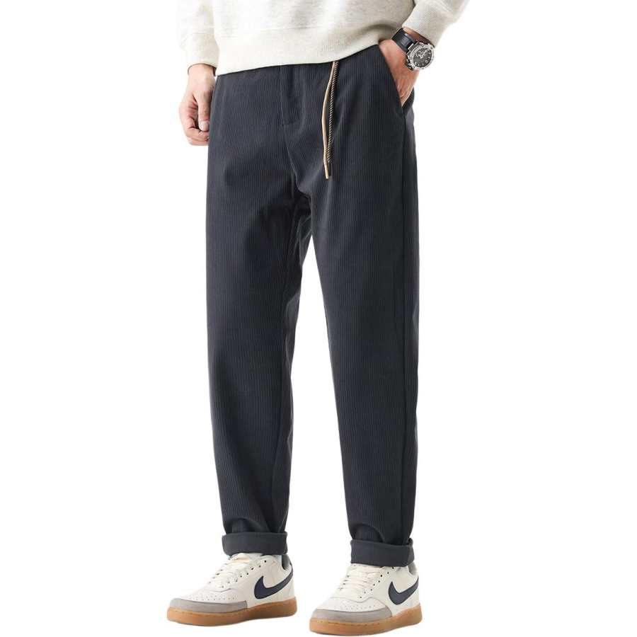 Tonlion Casual Pants Unisex Moderate Tapered Pants