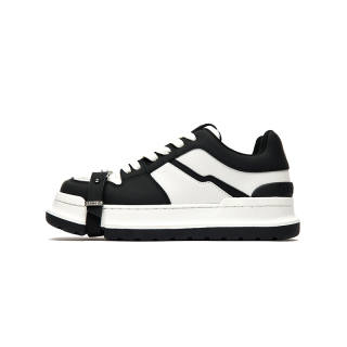 ABCICEY Slip Resistant Low top Skateboard Shoes Unisex Black White