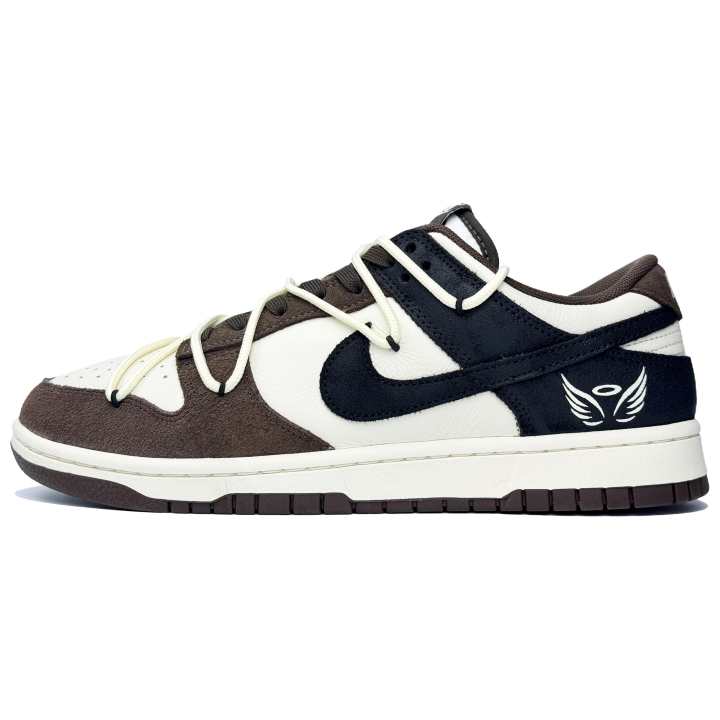 Nike Nike Dunk Abrasion Resistant Low top Skateboard Shoes Unisex Black Brown