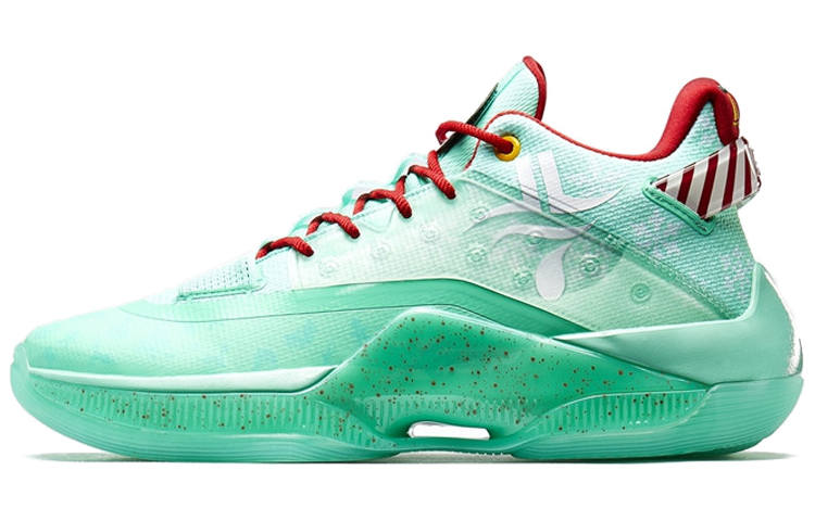 XTEP Levitation 4 Jeremy Lin Tactical Boots Low top Basketball Shoes Men's Green Red