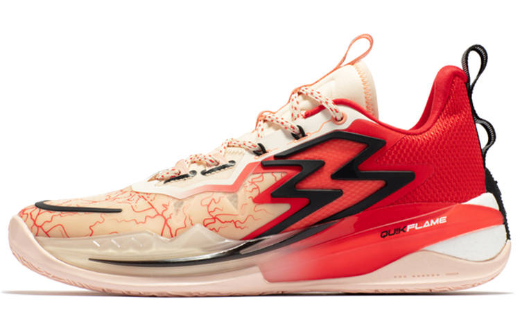 361° Big3 3.0 Pro Cushioning, Wear Resistant Low top Basketball Shoes Men's Lava Flow Red