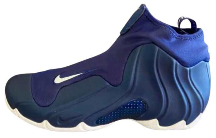 Nike Nike Air Flightposite Comfortable Cushioning Slip Resistant Abrasion Resistant Mid top Basketball Shoes Men's Dark Blue