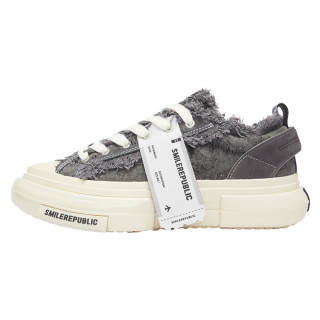 SMILEREPUBLIC INCEPTION 70s Grainy Abrasion Resistant Height Increasing Low top Canvas Shoes Unisex Gray