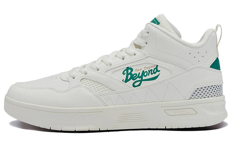 361° Casual Abrasion Resistant Slip Resistant Mid top Skateboard Shoes Men's White Green