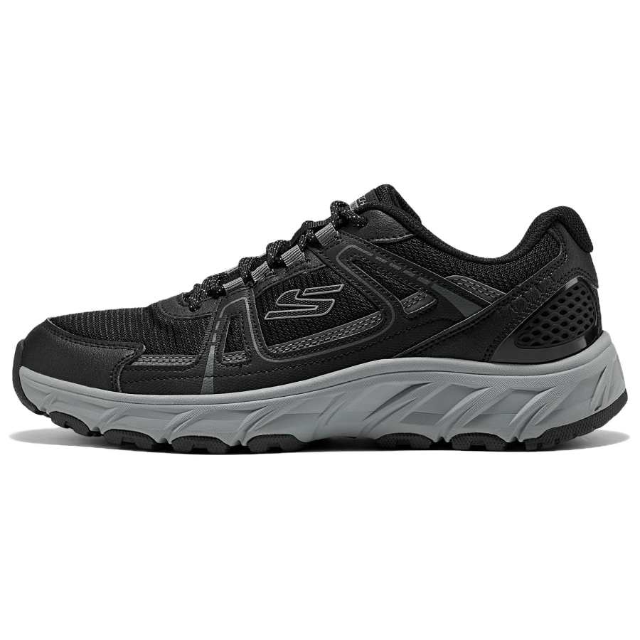 Skechers OUTDOOR MENS Textile, Synthetic Leather Abrasion Resistant Breathable Low top Hiking Shoes Men's Black