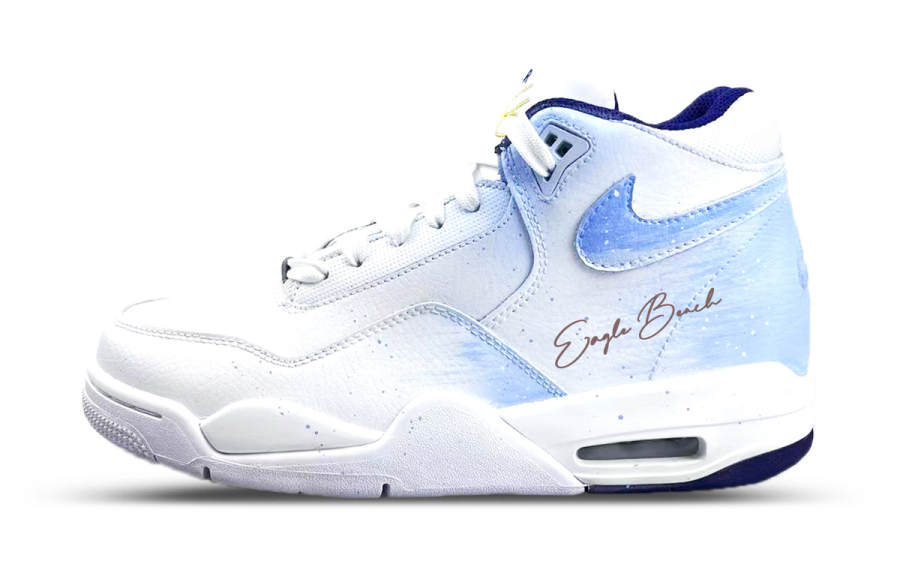 Nike Nike Flight Legacy Abrasion Resistant Abrasion Resistant Mid top Vintage Basketball Shoes Men's Blue White
