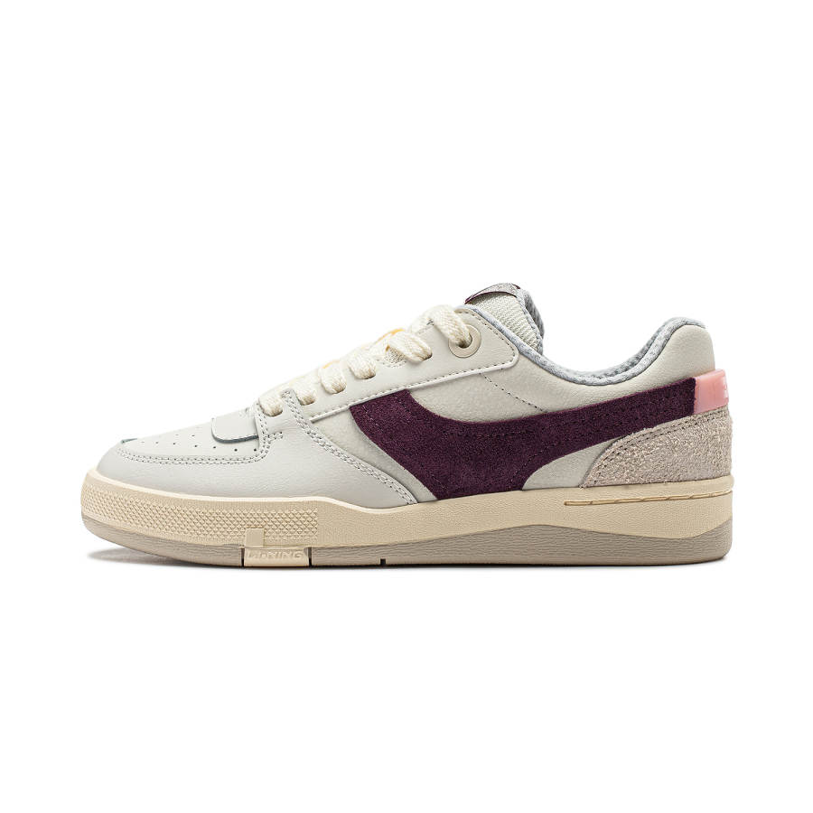 Li-Ning Li Ning Zhengrong 92S Cushioning, Wear Resistant Low top Skateboard Shoes Women's White Red
