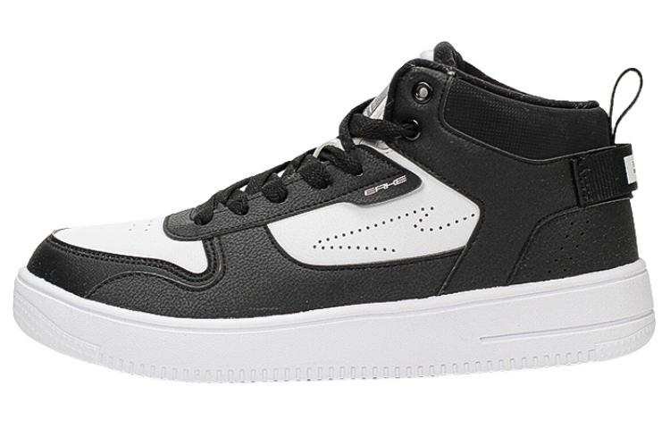 Erke Thermal Slip Resistant High top Skateboard Shoes Men's Black White