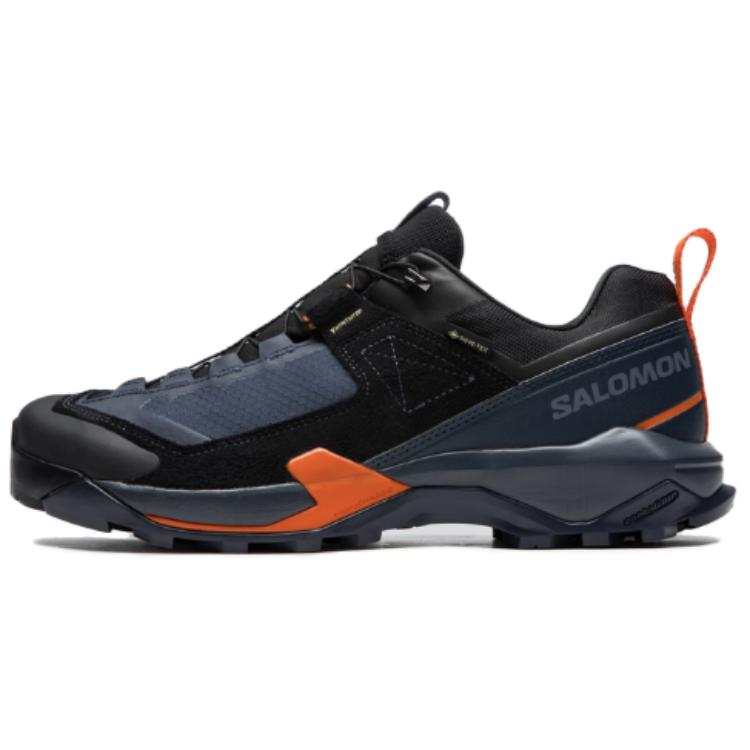 SALOMON X Ultra ALPINE Cushioning Waterproof And Breathable Support Grip Low top Mountaineering Shoes Men's Black Blue