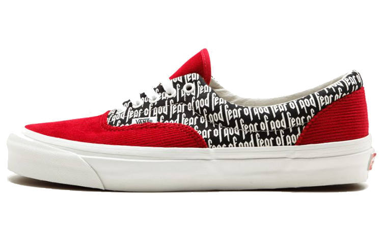 Vans Fear Of God x Vans Era 95 Dx Fog Abrasion Resistant Abrasion Resistant Low top Canvas Shoes Unisex Red