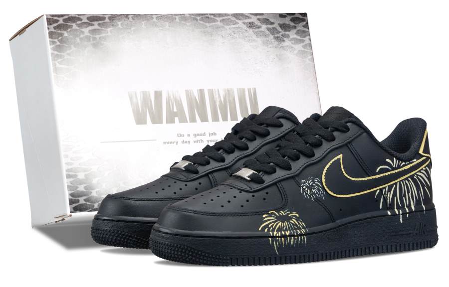 Nike Nike Air Force 1 Sparkling Fireworks Slip Resistant Abrasion Resistant Slip Resistant Abrasion Resistant Low top