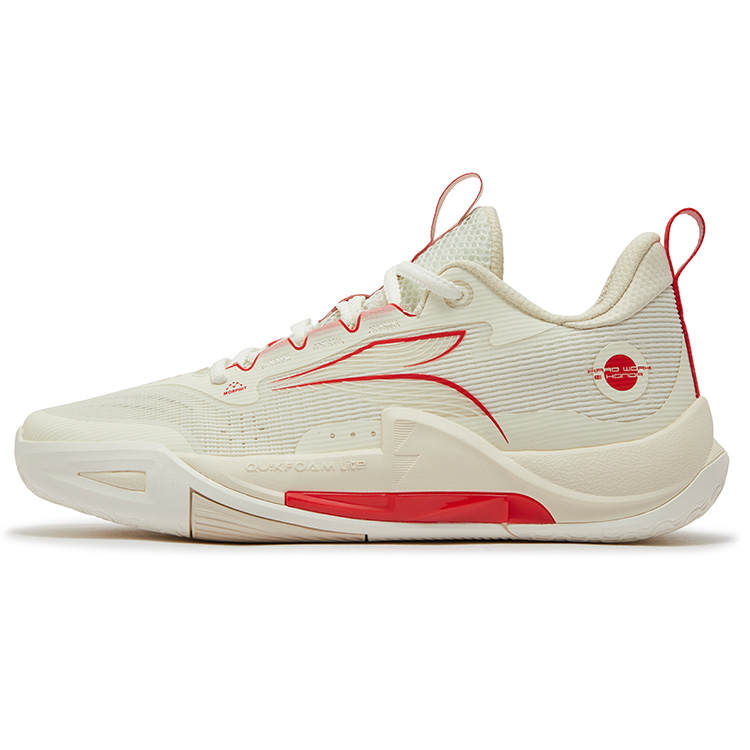 361° DVD TEAM 2 SE Cushioning Slip Resistant Abrasion Resistant Low top Basketball Shoes Men's Lotus Seed White