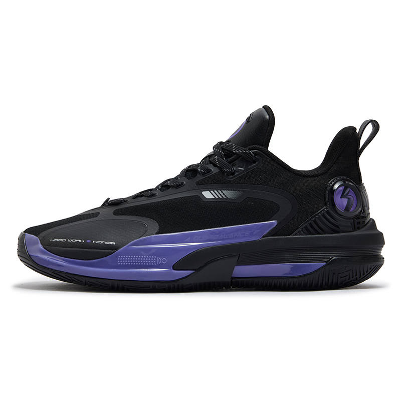361° Slip Resistant Abrasion Resistant Low top Basketball Shoes Men's Black Purple