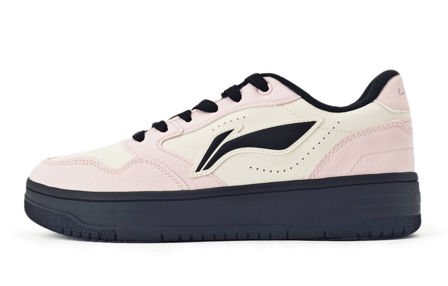 Li-Ning Li Ning Tianji Soft Slip Resistant Abrasion Resistant Low top Skateboard Shoes Women's Black Beige