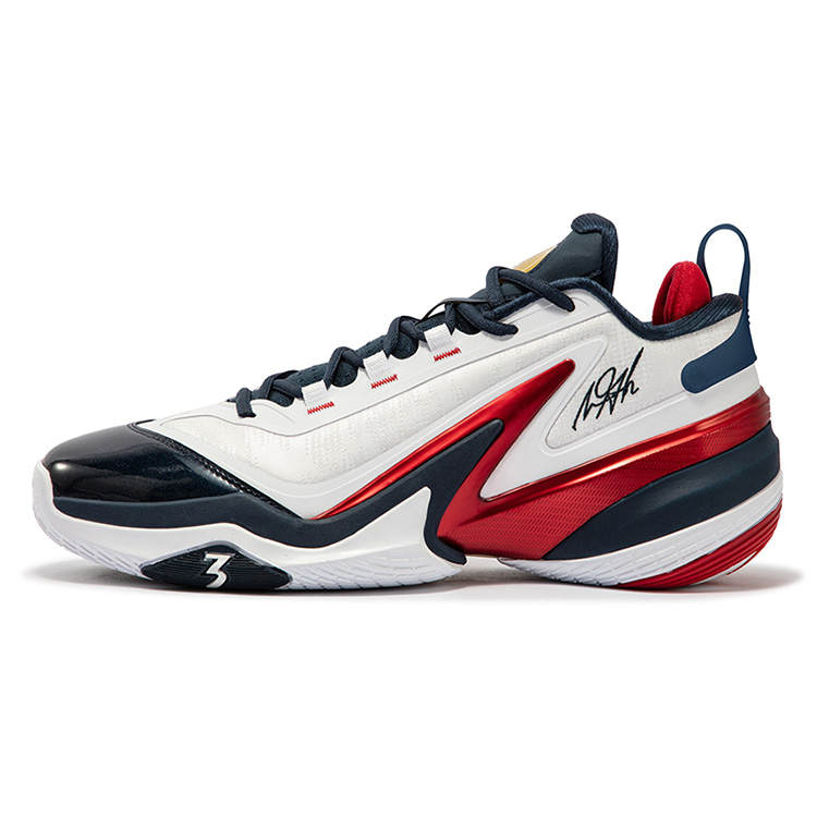 361° AG 5 Cushioning Slip Resistant Abrasion Resistant Impact Resistant Low top Basketball Shoes Men's White Blue Red