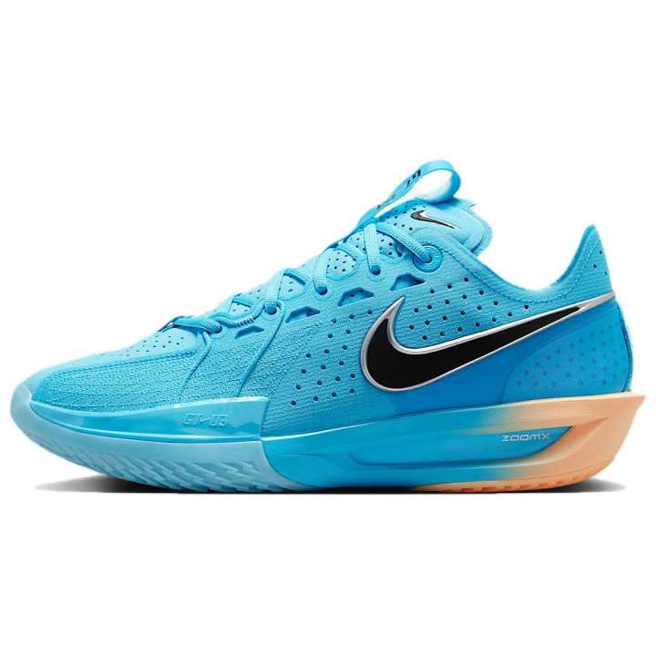 Nike Nike G.T. Cut 3 Slip Resistant Abrasion Resistant Low top Basketball Shoes Men's Blue Black Asian Version