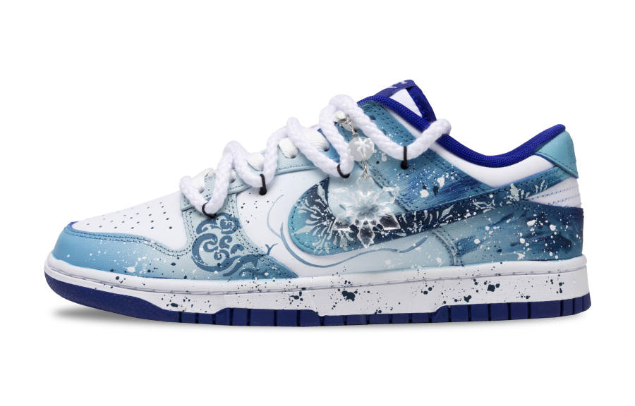 Nike Nike Dunk Abrasion Resistant Low top Skateboard Shoes Men's Dark Sky Blue
