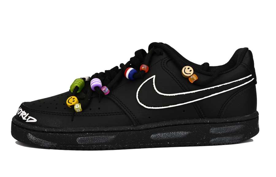 Nike Nike Court Vision Low Wear resistant And Lightweight Low top Skateboard Shoes Unisex Black