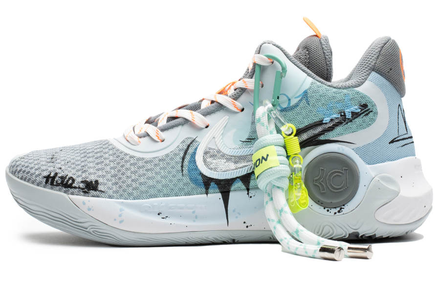 Nike Nike KD Trey 5 IX Wildfire Coverage Impact Resistant Mid top Basketball Shoes Unisex Mint Blue