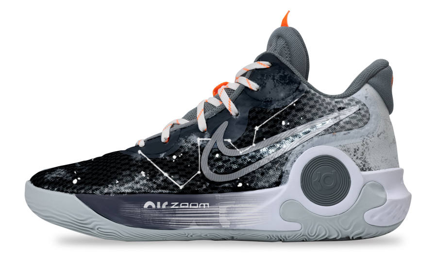 Nike Nike KD Trey 5 IX Starry Cushioning, Wear Resistant Mid top Basketball Shoes Unisex Black Gray