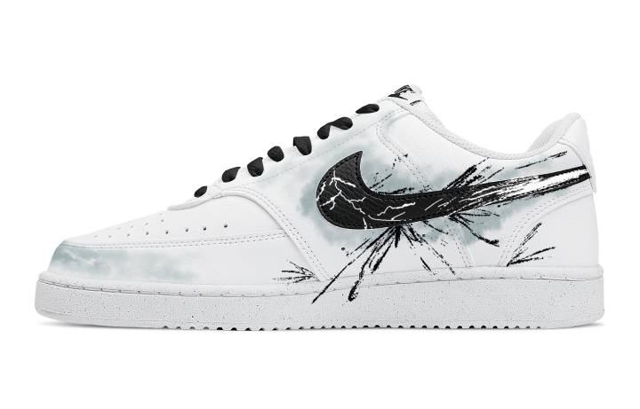 Nike Nike Court Vision 1 Skateboard Shoes Unisex Low Top White/Black/Green