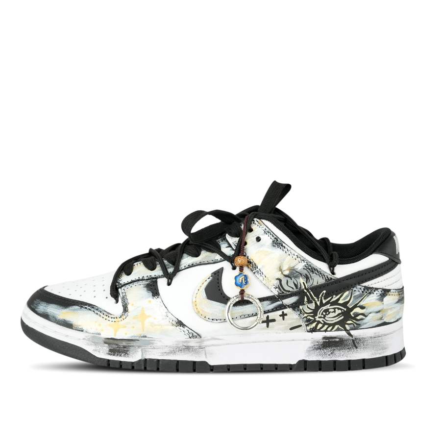 Nike Nike Dunk Abrasion Resistant Low top Skateboard Shoes Unisex Black Gold