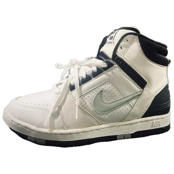 Nike Nike Air Force 2 Slip Resistant Abrasion Resistant High top Basketball Shoes Men's White Black