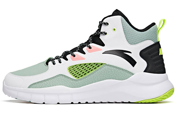Anta Basketball Collection High top Vintage Basketball Shoes Men's Black White Green