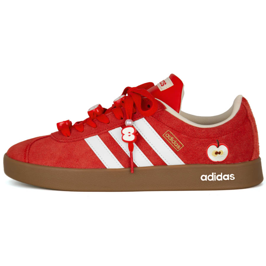 Adidas Adidas Vl Court Classic Apple Kingdom Abrasion Resistant Abrasion Resistant Low top Skateboard Shoes Unisex Red