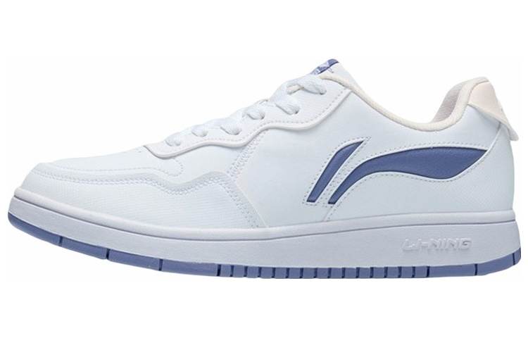 Li-Ning Li Ning Slip Resistant Abrasion Resistant Low top Skateboard Shoes Women's White Blue