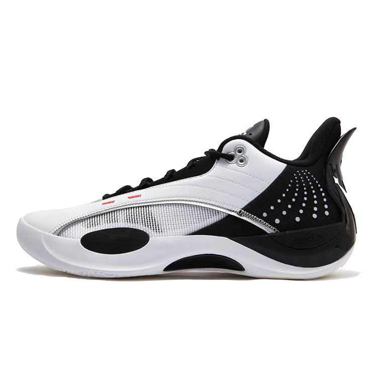 361° Cushioning Slip Resistant Abrasion Resistant Low top Basketball Shoes Men's White Black
