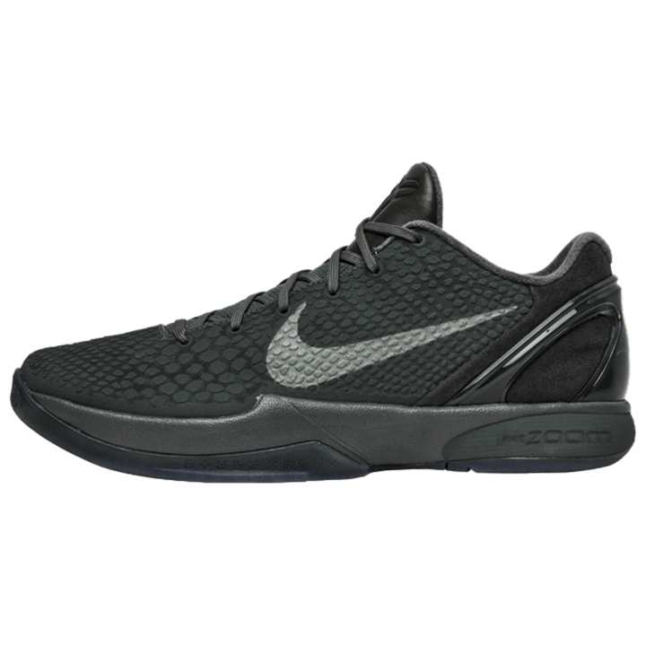 Nike Nike Zoom Kobe 6 Abrasion Resistant Low top Basketball Shoes Men's Black Silver