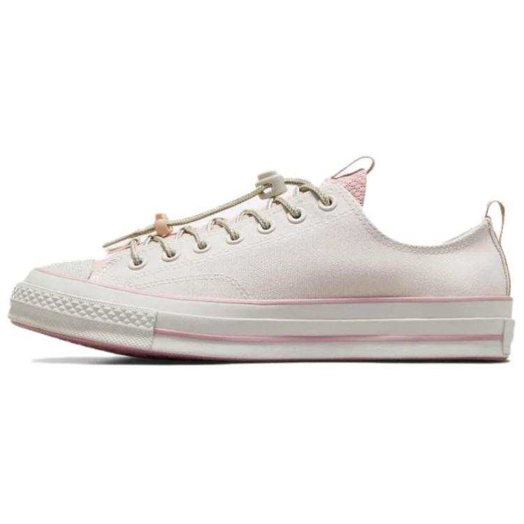 Converse Chuck 70 Versatile Abrasion Resistant Low top Canvas Shoes Unisex White Pink