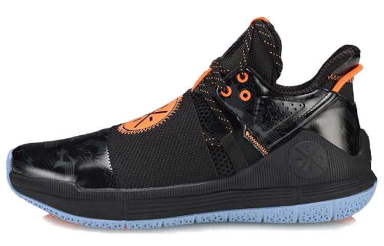 Li-Ning Li Ning WADE SHADOW Slip Resistant Lightweight Non slip Lightweight Mid top Basketball Shoes Men's Black
