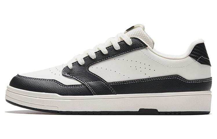 Anta Slip Resistant Cushioning With Impact Resistance Low top Skateboard Shoes Men's Black White